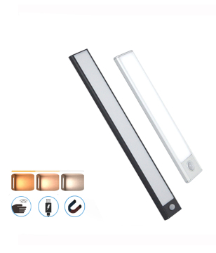 USB Rechargeable Wireless Aluminum Closet Lights with Motion Sensor for Kitchen and Under Cabinet
