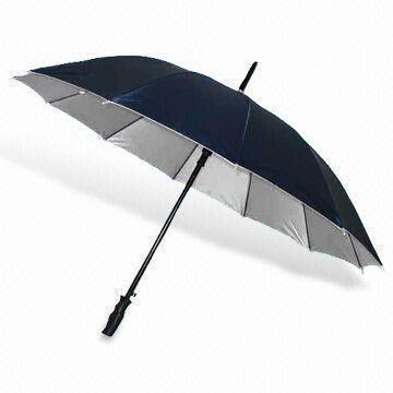 Stick Umbrella with Straight Handle, Made of 100% RPET Fabric Material