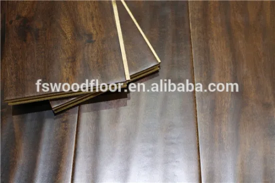 hand scraped asian walnut engineered hardwood flooring