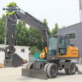 15 Ton Diesel Wheel Excavator with Kubota Engine