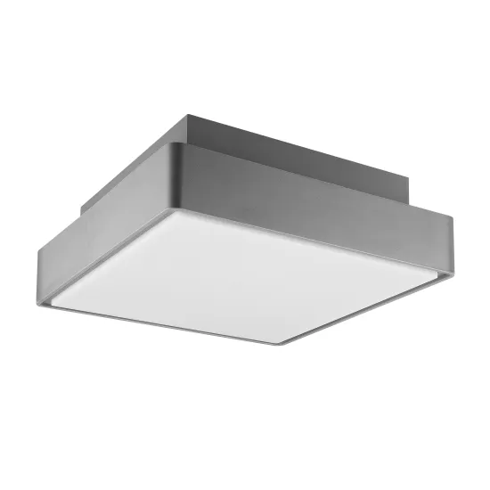 High Quality Waterproof Outdoor Square LED Ceiling Light with E27 Lampholder - 300mm Diameter