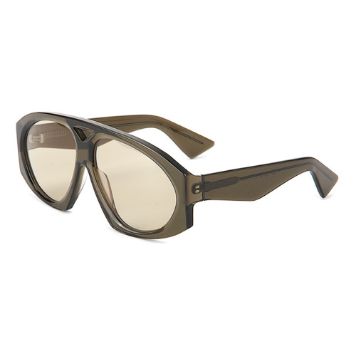 2026 Thick Single Bridge Acetate Aviator Sunglasses