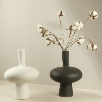 Nieuwe collectie: stijlvolle zwart -witte keramische bloemenvazen ​​voor thuis-, hotel- en restaurantdecor - originele ontwerpen in eenvoudige stijl