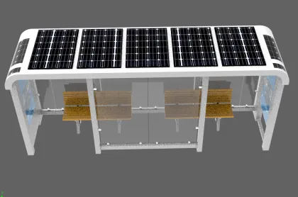 Solar-powered bus stop