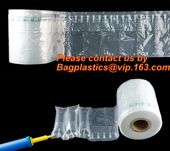 double wine bottle air bag packing, wine bottle air column bag packing, Inflating PE Film