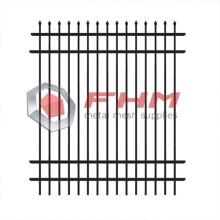 PVC Coated Wrought Steel Picket Palisade Fencing