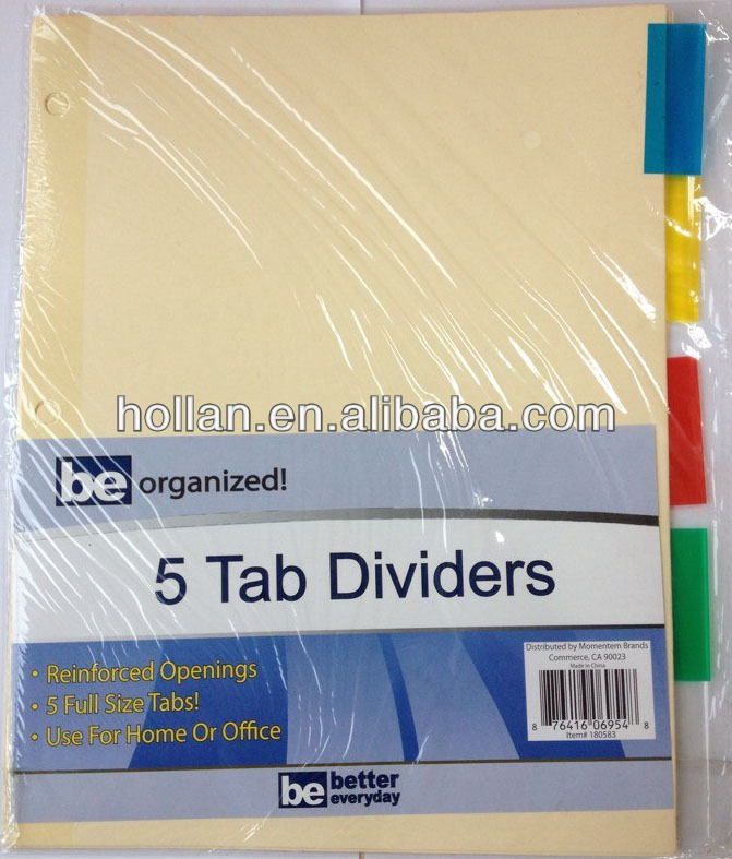 High Quality Mylar Index Divider