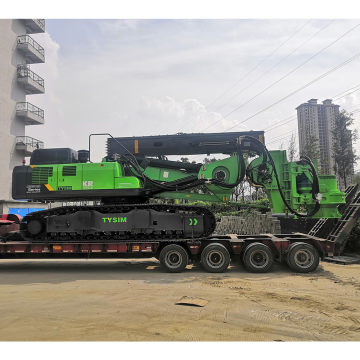 Low Headroom Hydraulic Rotary Rock Drilling Rig with Main Winch Speed 66 m/min