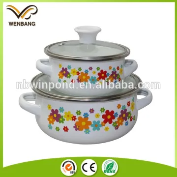 2016 China factory direct make enamel decal printing pot