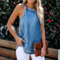 Halterneck Tie Off The Shoulder Vest