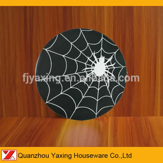 Melamine14" Halloween Spider Round Plate