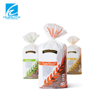 LOGO BIODEGRADABLE CONSEJO RPET Side Gusset Bolsas de pan de Lavash Lavash