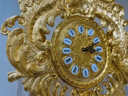 Luxurious Copper Grandfather Clock: European Floor Clock Crystal Standing Clock