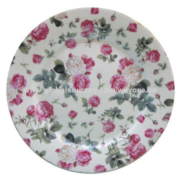 6" porcelain bread plate, flower design, New for 2014, suitable for home/party, attractive packing