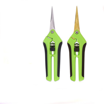 Stainless Steel Customized Curved Blade Garden Scissors for Small Trimming and Pruning