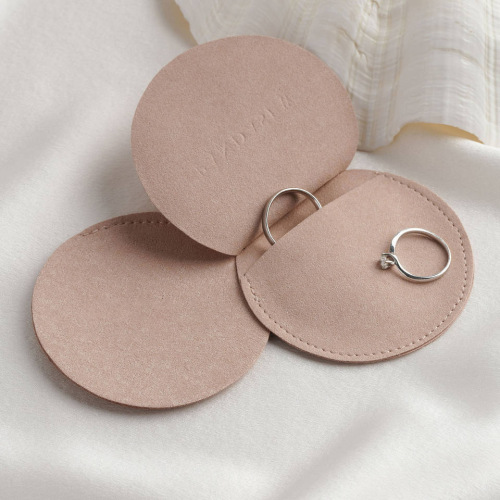 Round Velvet Jewelry Pouch with Plush Interior