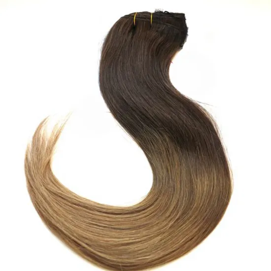 XUCHANG HARMONY Double Drawn Remy Seamless Clip in 100% Human Hair Extensions 2 packs 160gram 20inch-22inch European Hair Soft