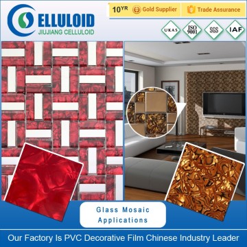 pvc films for glass mosaic material glass decor films