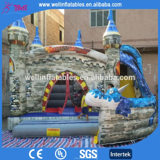 inflatable dragon bouncy castle / inflatable bouncer slide