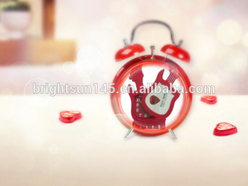 Promotion Gifts Guitar Design Plastic Funny Alarm Clock With Photo Frame