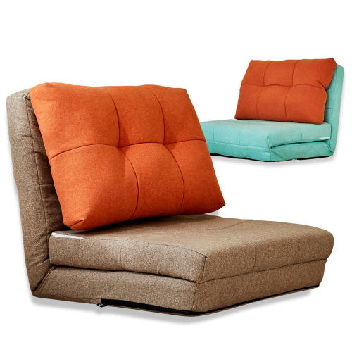 Sofá de piso conversível de 2 em 1 dobrável e ajustável