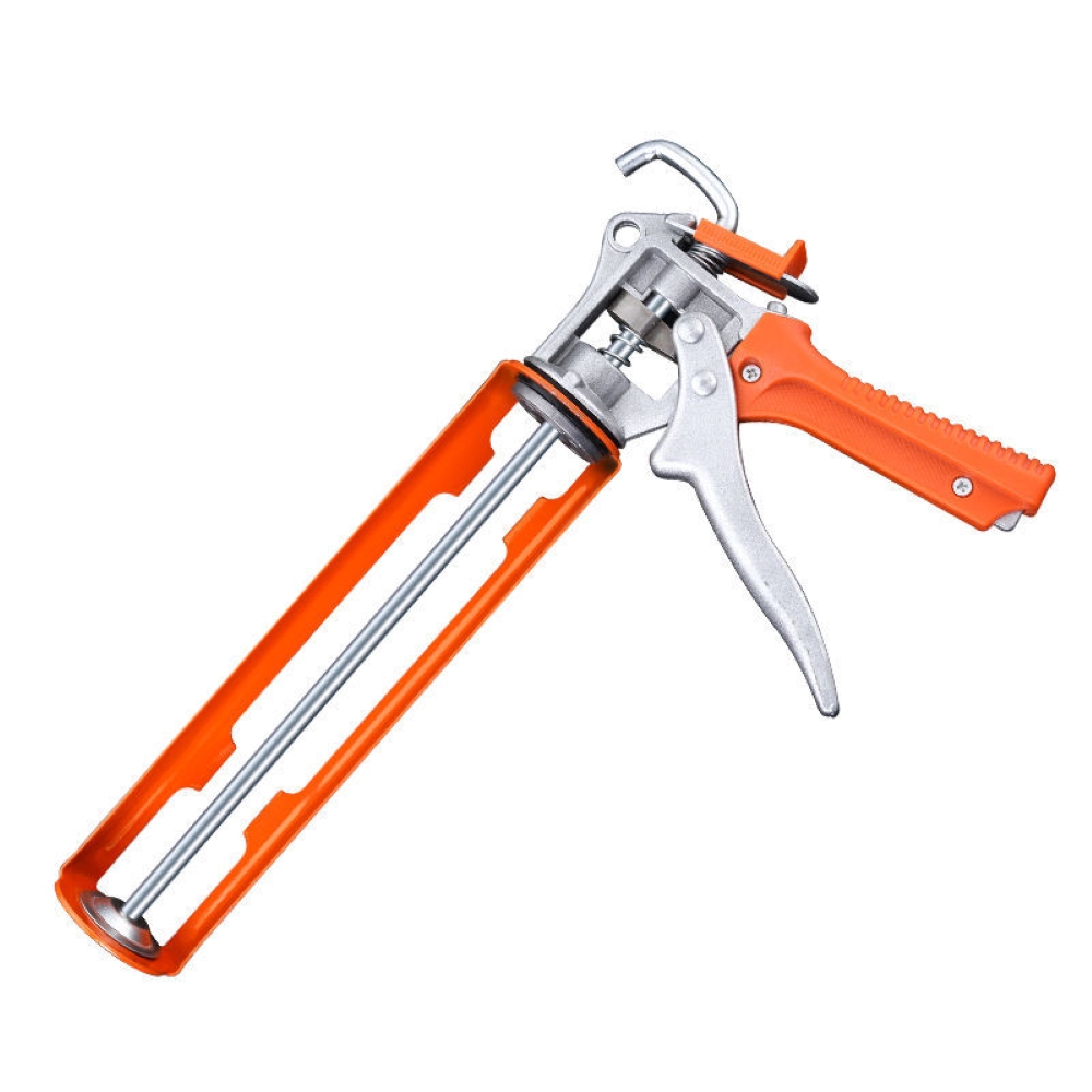 Drip-free smooth hex rod cradle caulking gun