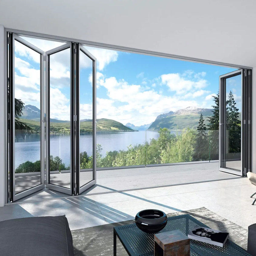 Aluminum folding doors