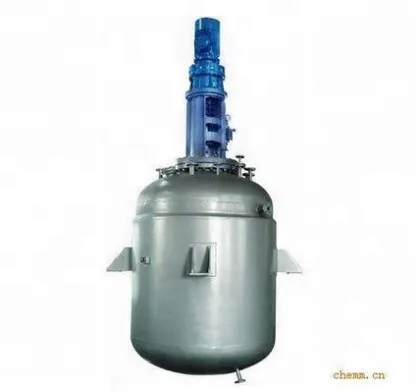 Horizontal stainless steel chemical mixing reactors