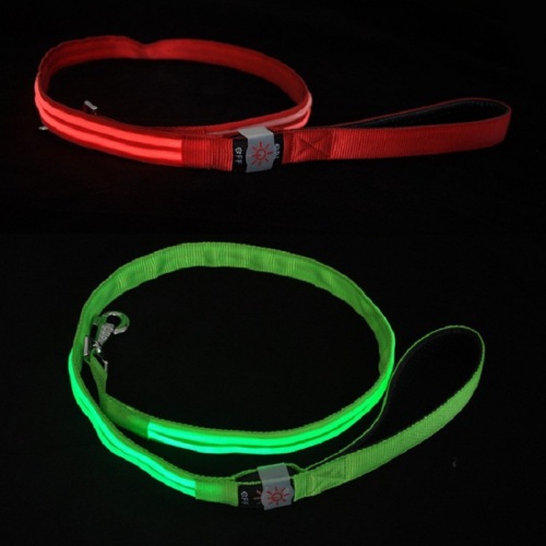 LED Dog Leashes USB Rechargeable Flashing Light Waterproof Luminous Safety Lighter LED Dog Leash