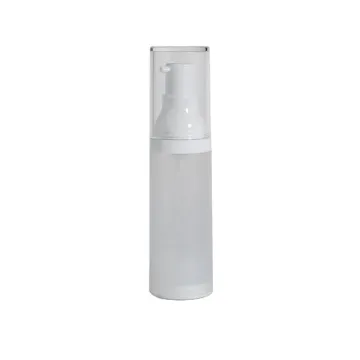 White Transparent PP Plastic Emulsion Essence Airless Bottle for Cosmetic Packaging (30ml)