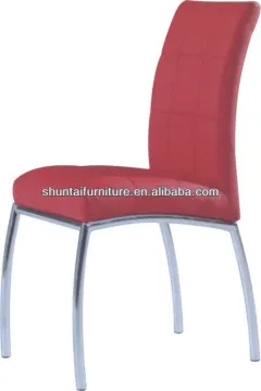 square steel tube chrome legs dining chair/dining room chairs