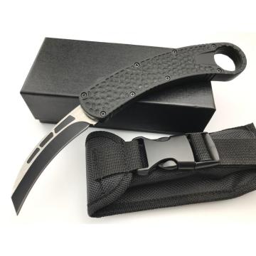 Couteau de poche à lame pliante Karambit automatique