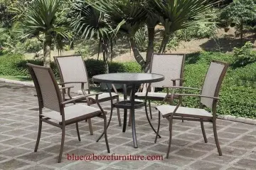 Dining Set Textilene Outdoor Furniture (BZ-DT005)