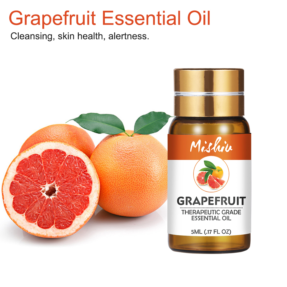 Mishiu Grapefruit Essential Oil For Aromatherapy Cedarwood Cinnamon Myrrh Patchouli Frankincense Vetiver Diffusers Oils 5ML