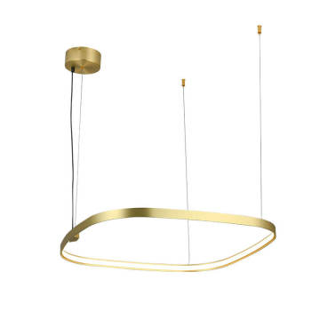 Modern Simple Aluminum LED Chandelier for Living Room and Hotel Decor