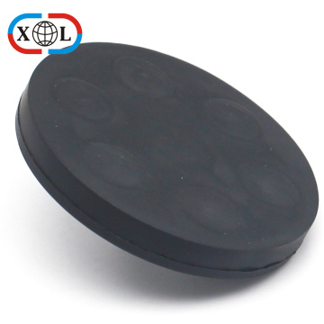 Neodymium rubber gecoate magneet met externe draad