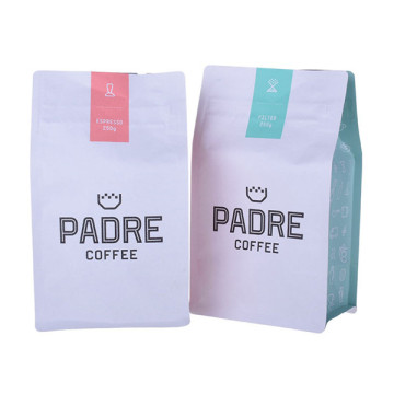 Bolsa reciclable de café plana de fondo plano a prueba de humedad