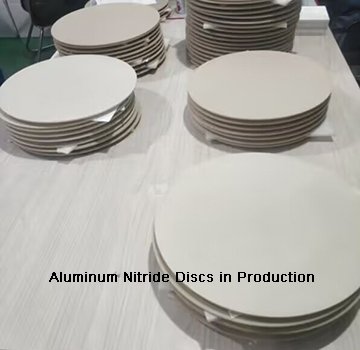 Aluminum Nitride Discs in Production