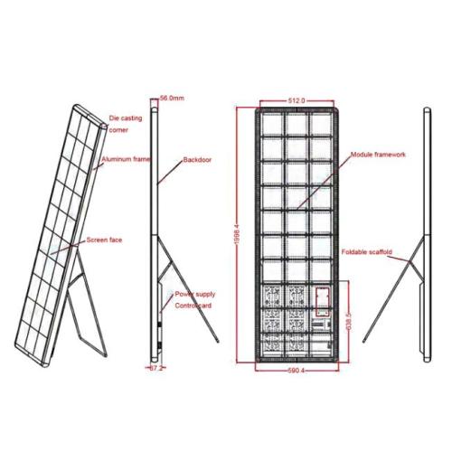 Ultra Thin P3 Mirror Poster Advertising Led Display