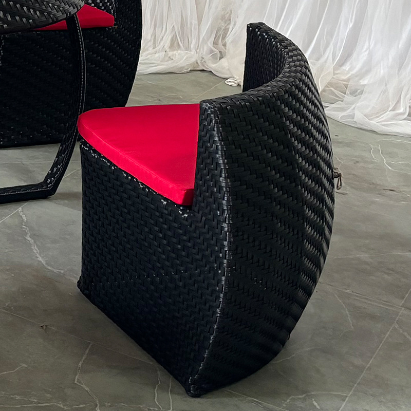 combination rattan weaving chair and table 5