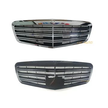 AMG Black Silver Front Bumper Grille for Mercedes Benz S CLASS W221 2009-2013