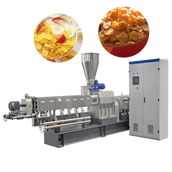PLC-Controlled Twin Screw Corn Flake & Chip Extrusion Cereal Production Line