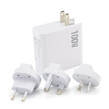 Portable 100W 4USB Type-C World Travel Kit met GAN PD snellaadadapter (UK/US/AU/EU-pluggen)