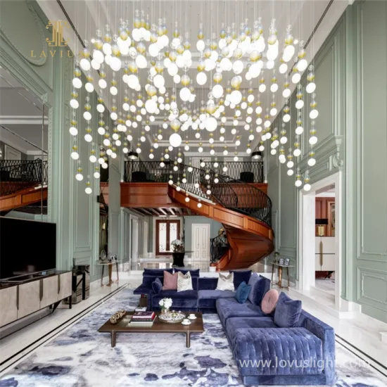 Popular Villa Chandeliers Hanging Ball Chandeliers Custom Villa Indoor Lighting Chandelier