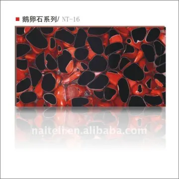 Transparent Resin Pebble Artificial Stone Panel Price