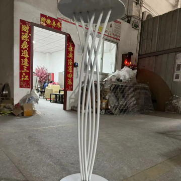 White Stainless Steel Wedding Centerpiece Flower Stands