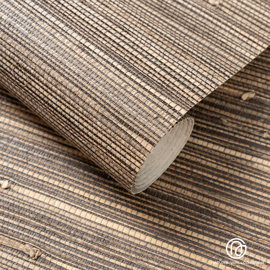 Art mural en jonc de mer fabriqué à la main pour des espaces minimalistes modernes