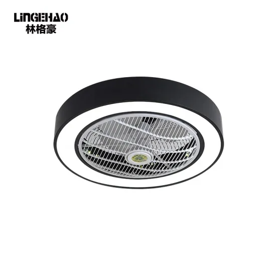 Good Quality 220v 80w Led Ceiling Fan Light Black