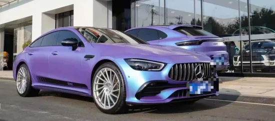 PET Satin Ceramic Metallic Ice Blue Car Vinyl