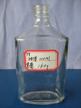 empty 110ml glass wine bottle
